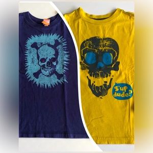Kids Skull Long sleeve Tshirts Lot Of 2 Small